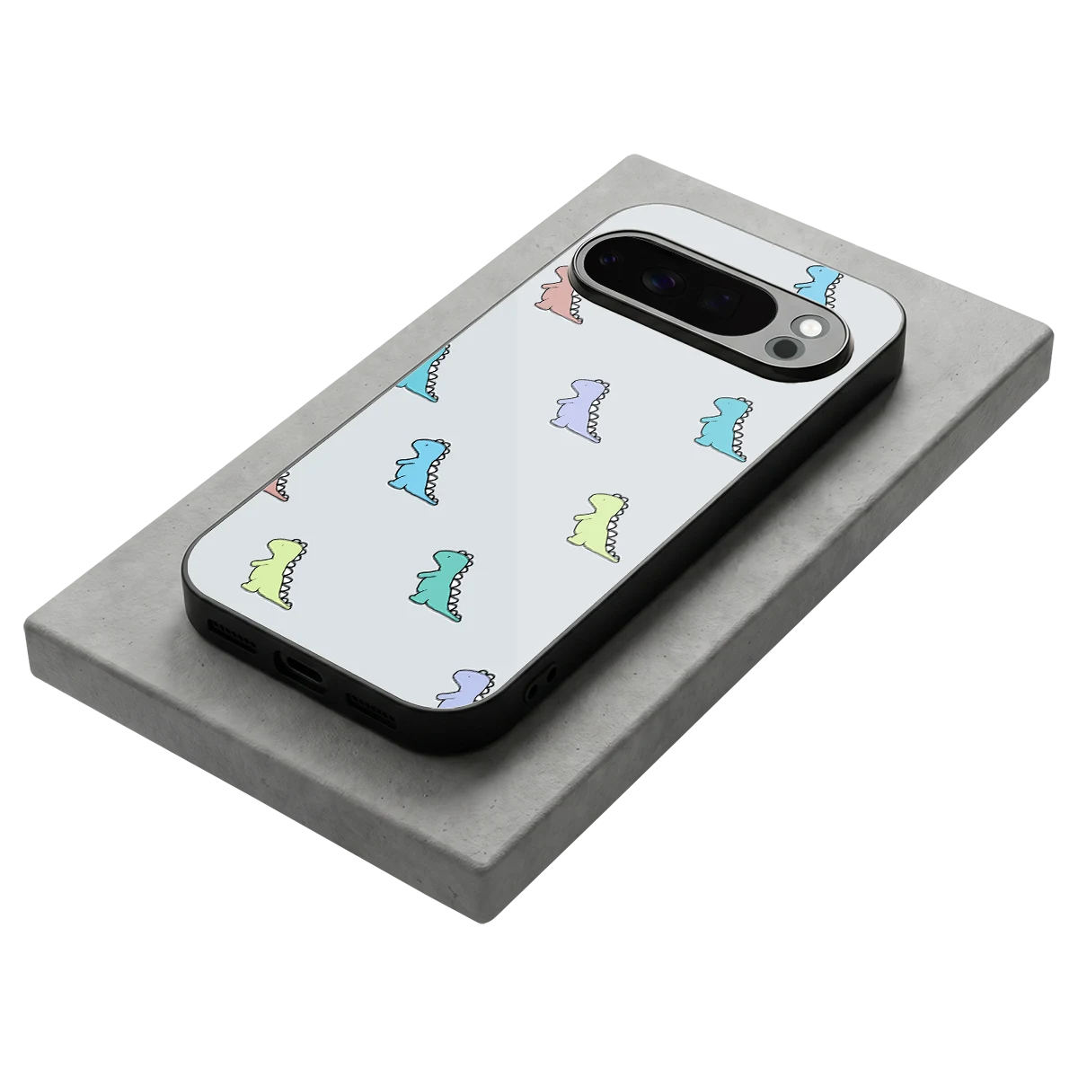 Dino stylish phone case for google pixel 10 pro | glossy glass and slim fit