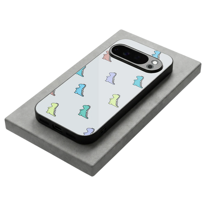 Dino stylish phone case for google pixel 10 pro | glossy glass and slim fit