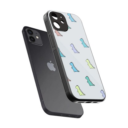 Dino sleek iphone 11 cover with tempered glass back and TPU edges