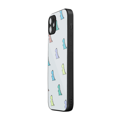 Dino iphone 12 mobile cover | shockproof glass phone case