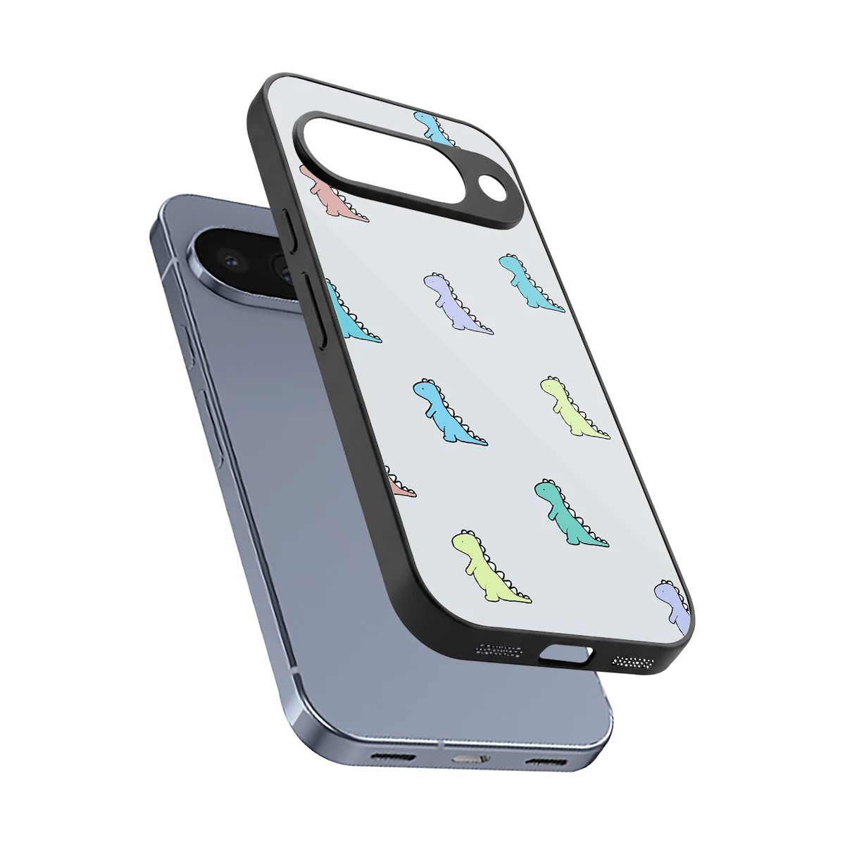 Dino sleek google pixel 10 cover with tempered glass back and TPU edges