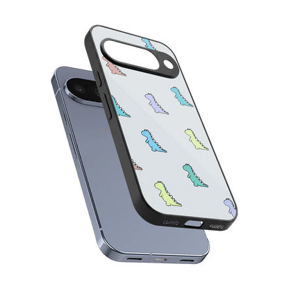 Dino sleek google pixel 10 cover with tempered glass back and TPU edges