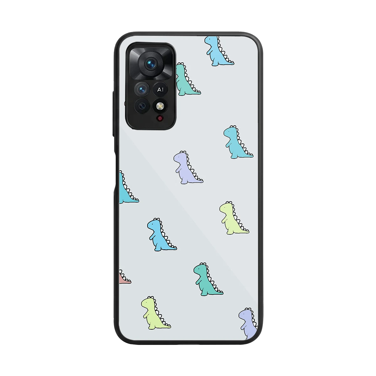 Dino back phone cover | glass case for redmi note 11 pro