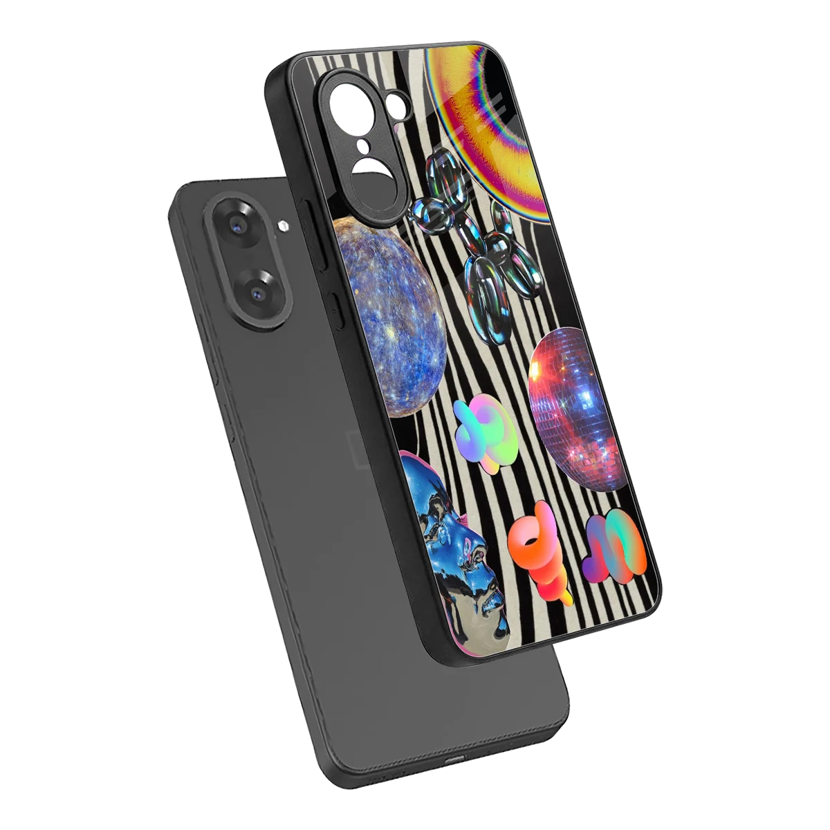 Disco Dream sleek oneplus nord ce5 5g cover with tempered glass back and TPU edges