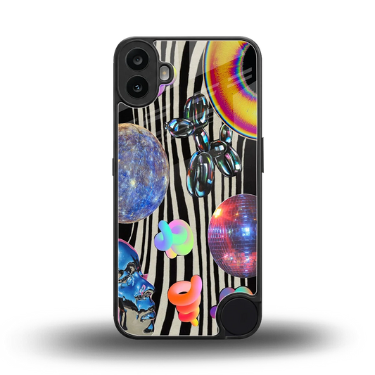 Disco Dream back phone cover | glass case for cmf nothing phone 1