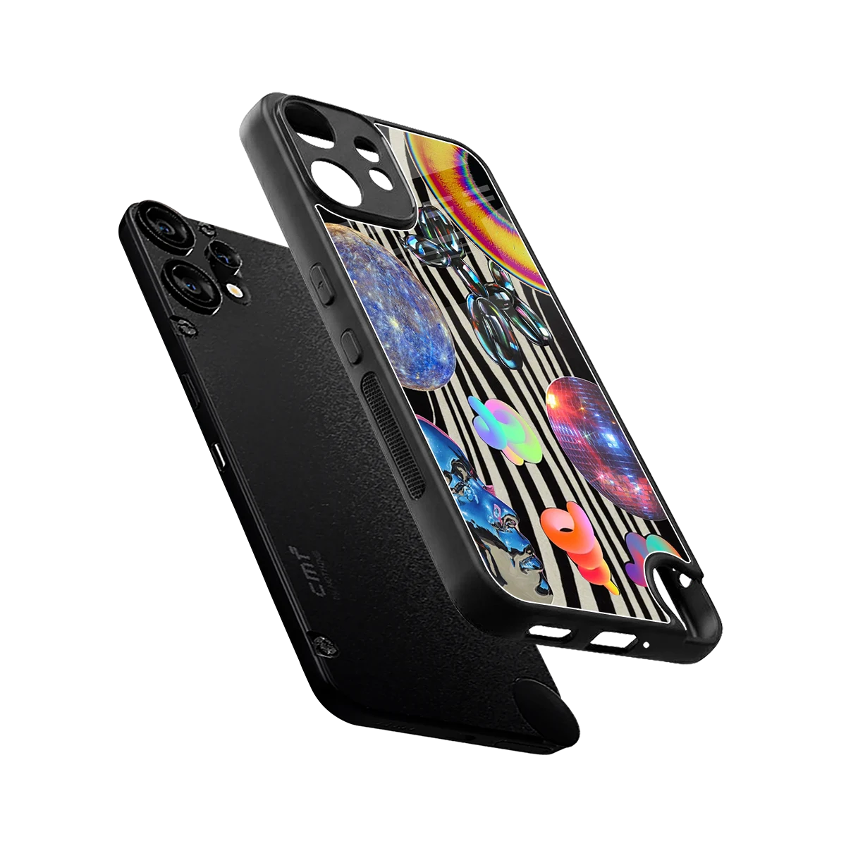 Disco Dream sleek cmf nothing phone 2 pro cover with tempered glass back and TPU edges
