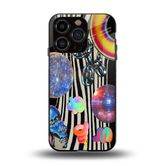Disco Dream back phone cover | glass case for iphone 13 pro