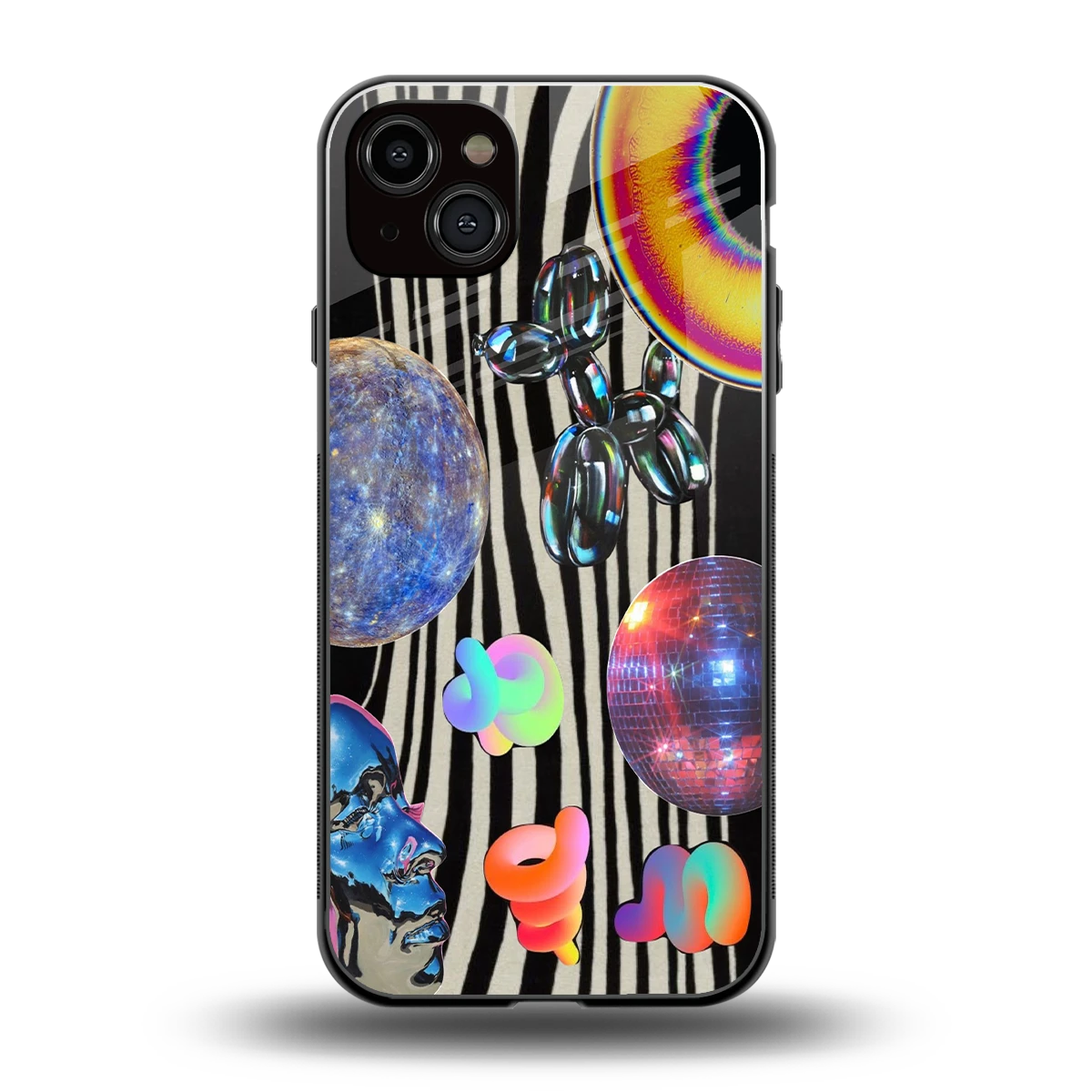 Disco Dream back phone cover | glass case for iphone 15 plus