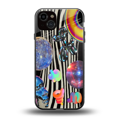 Disco Dream back phone cover | glass case for iphone 15 plus