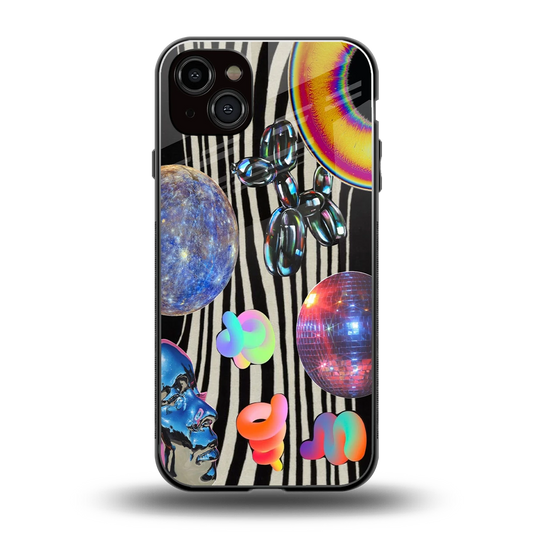 Disco Dream back phone cover | glass case for iphone 15 plus