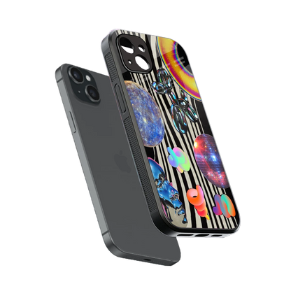 Disco Dream sleek iphone 14 plus cover with tempered glass back and TPU edges