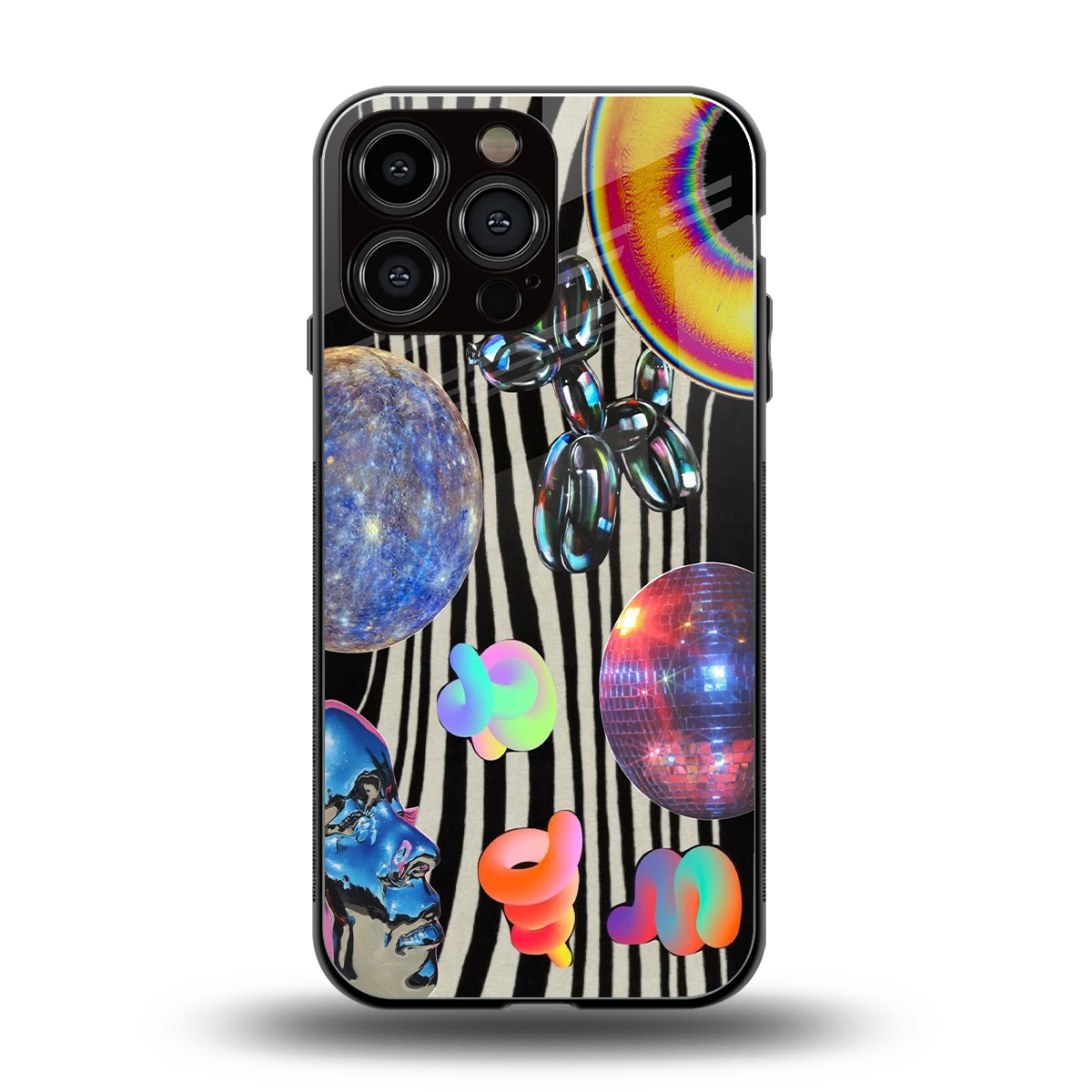 Disco Dream back phone cover | glass case for iphone 15 pro max