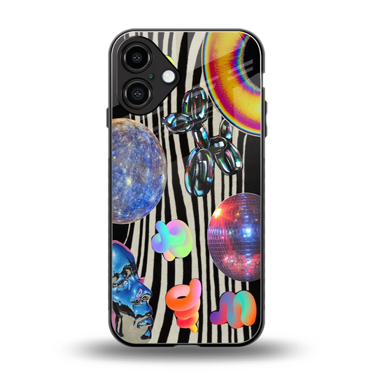 Disco Dream back phone cover | glass case for iphone 16 plus