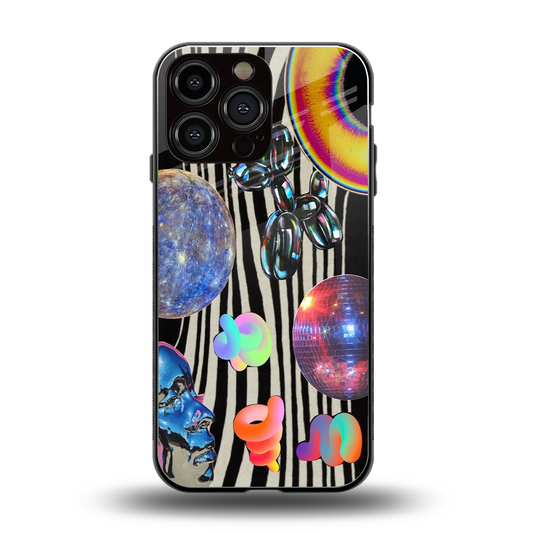 Disco Dream back phone cover | glass case for iphone 16 pro max