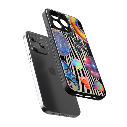 Disco Dream sleek iphone 16 pro max cover with tempered glass back and TPU edges