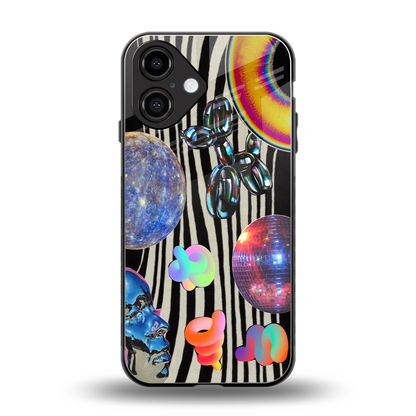 Disco Dream back phone cover | glass case for iphone 16