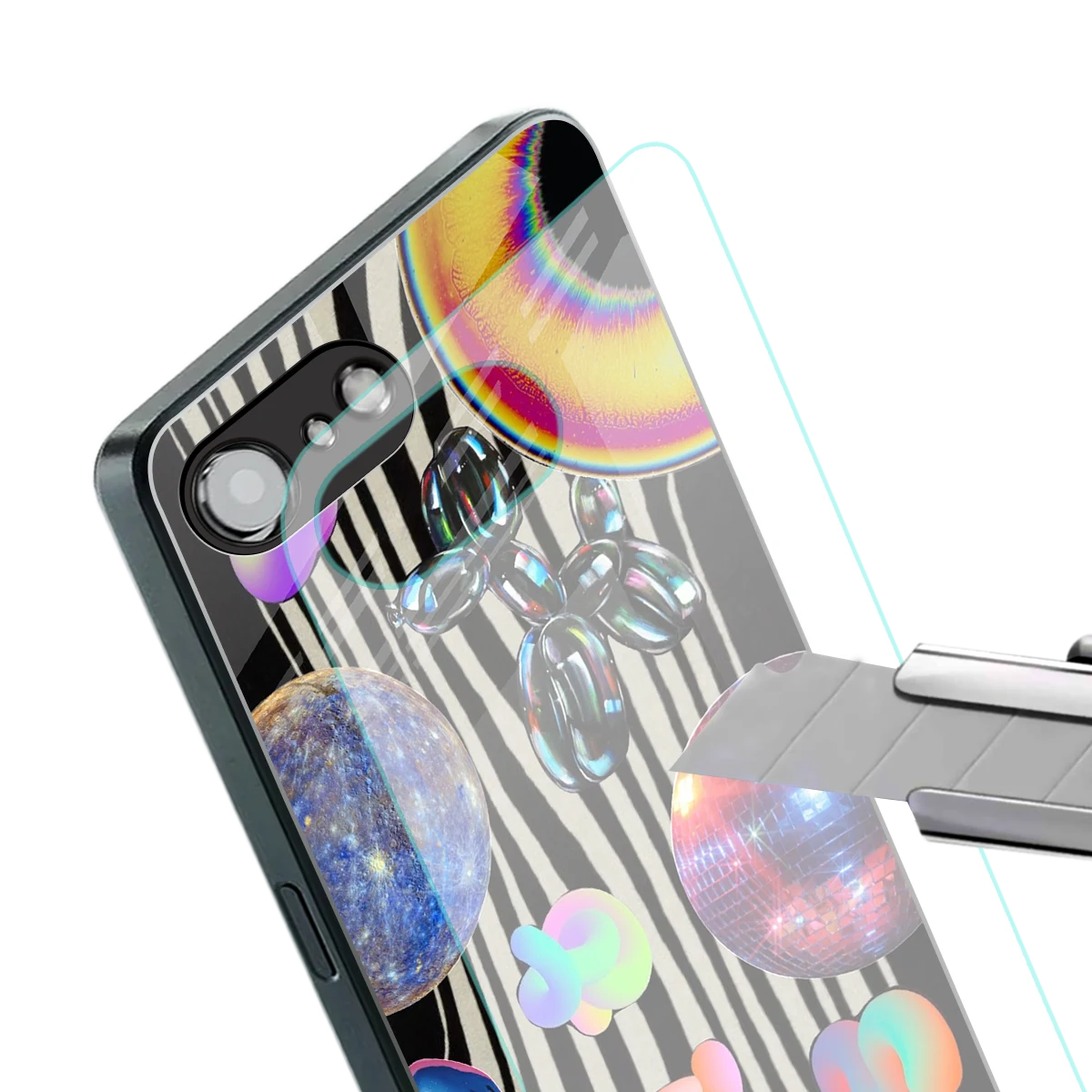 Disco Dream stylish phone case for iphone 17e | glossy glass and slim fit