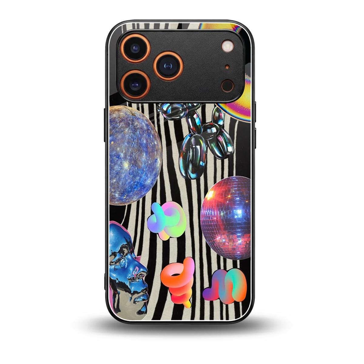 Disco Dream back phone cover | glass case for iphone 17 pro