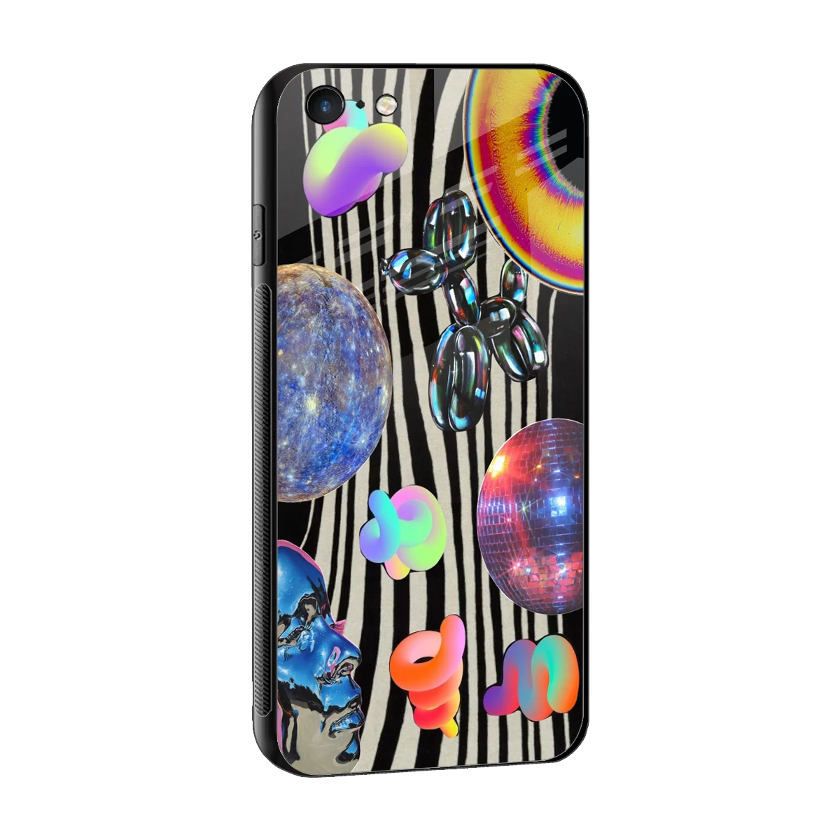 Disco Dream sleek iphone 6 cover with tempered glass back and TPU edges