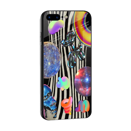 Disco Dream sleek iphone 7 plus cover with tempered glass back and TPU edges