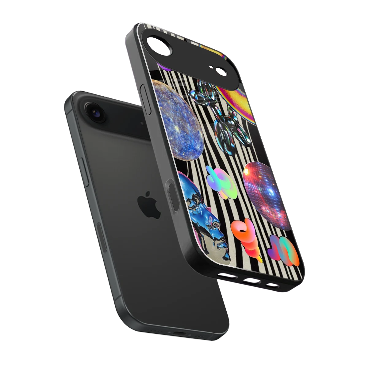 Disco Dream sleek iphone air cover with tempered glass back and TPU edges