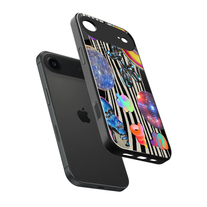 Disco Dream sleek iphone air cover with tempered glass back and TPU edges