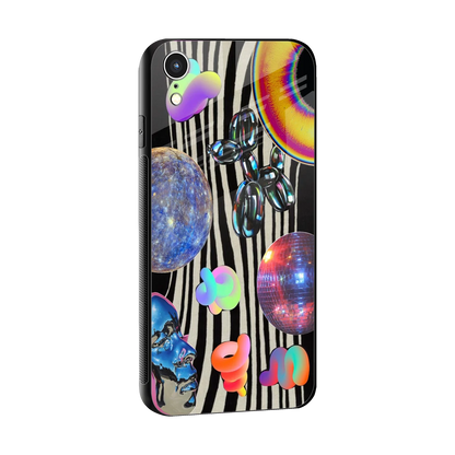 Disco Dream sleek iphone xr cover with tempered glass back and TPU edges