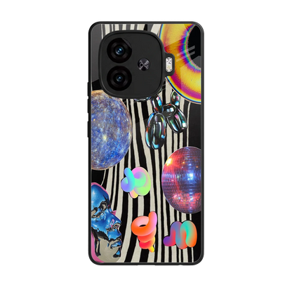 Disco Dream back phone cover | glass case for iqoo neo 10r 5g