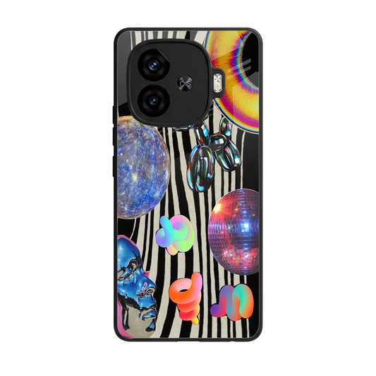 Disco Dream back phone cover | glass case for iqoo neo 10r 5g