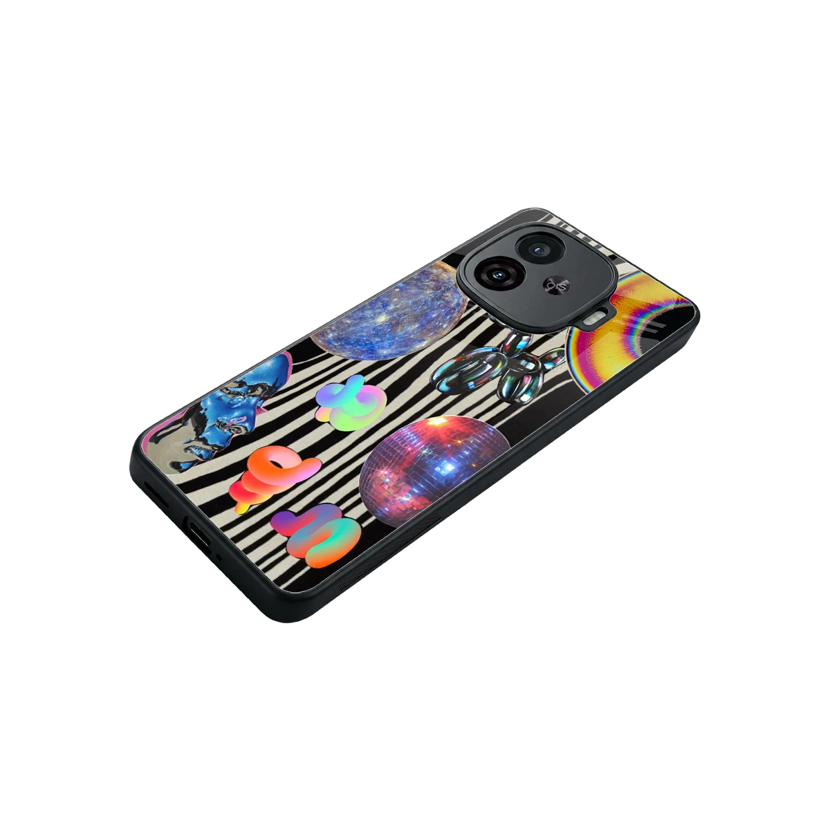 Disco Dream stylish phone case for iqoo neo 10r 5g | glossy glass and slim fit