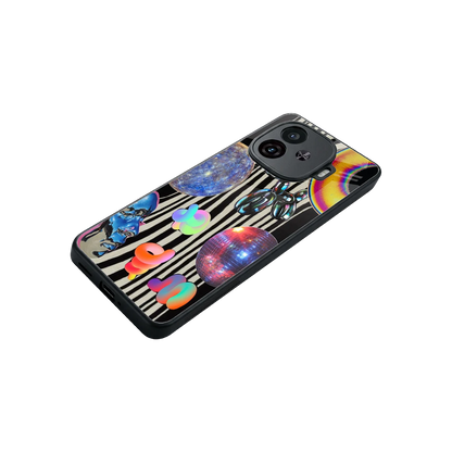 Disco Dream stylish phone case for iqoo neo 10r 5g | glossy glass and slim fit