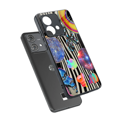 Disco Dream sleek motorola edge 40 neo 5g cover with tempered glass back and TPU edges