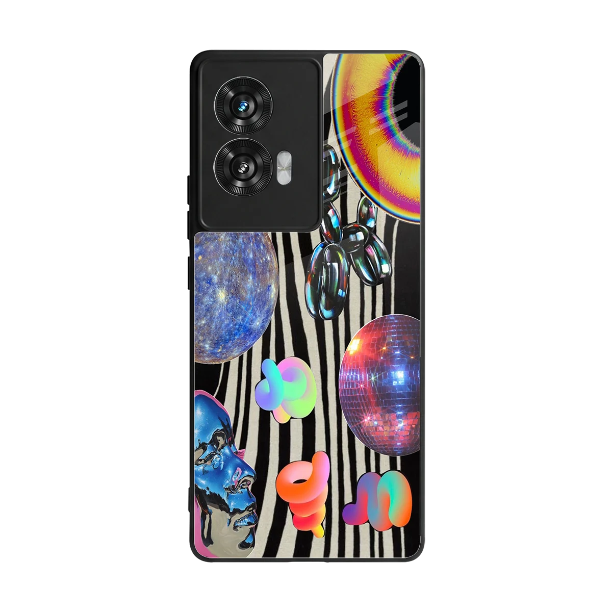 Disco Dream back phone cover | glass case for motorola edge 50 fusion