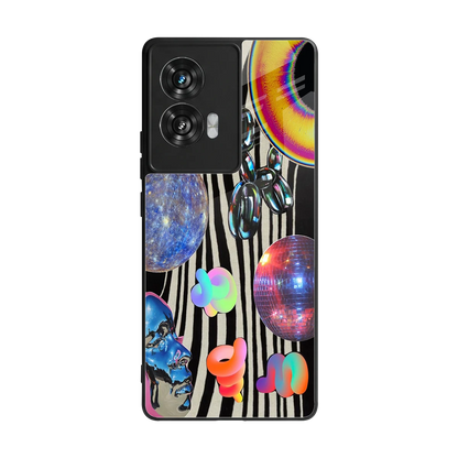 Disco Dream back phone cover | glass case for motorola edge 50 fusion