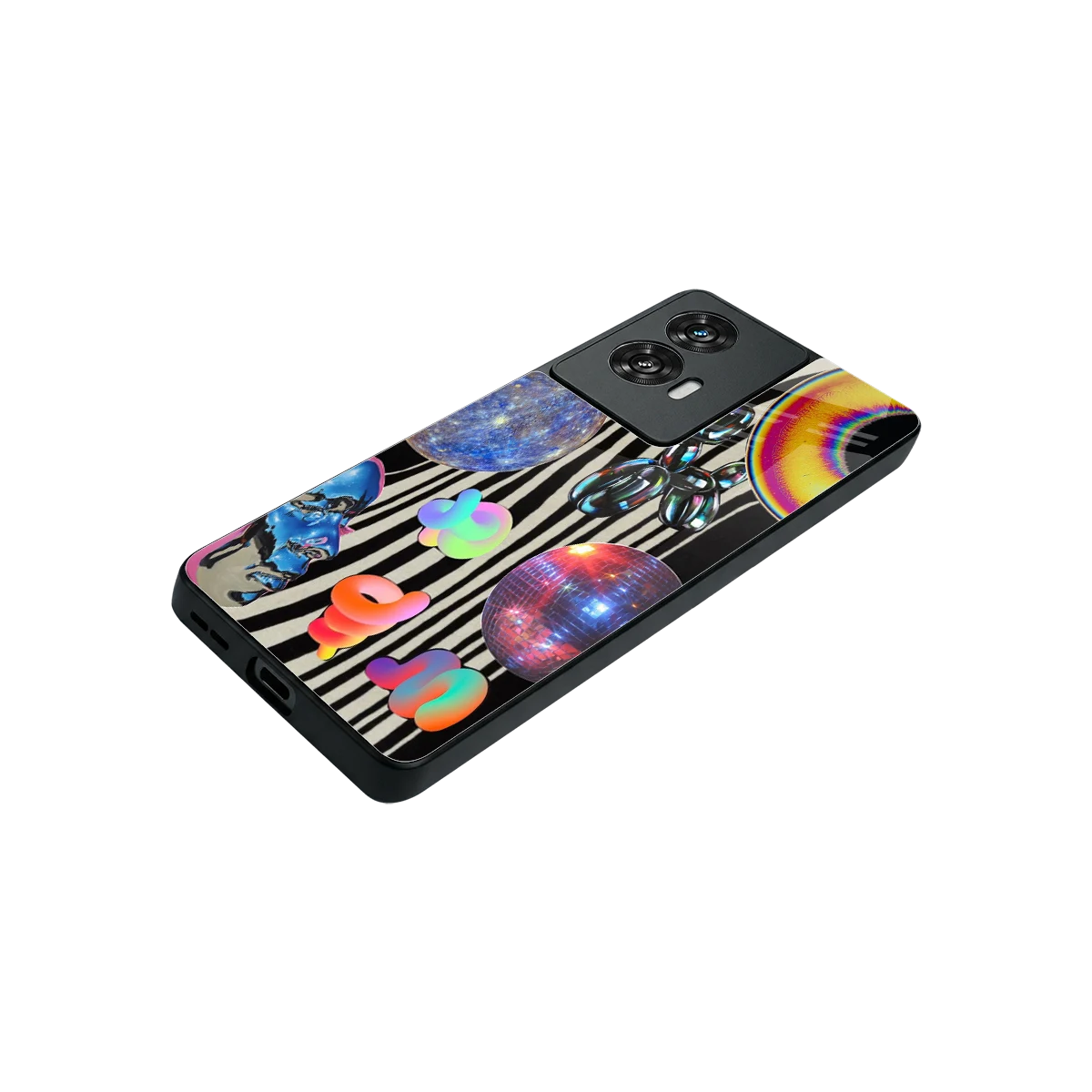 Disco Dream stylish phone case for motorola edge 50 fusion | glossy glass and slim fit