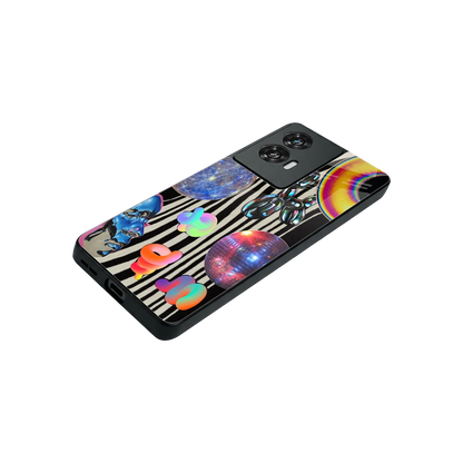 Disco Dream stylish phone case for motorola edge 50 fusion | glossy glass and slim fit