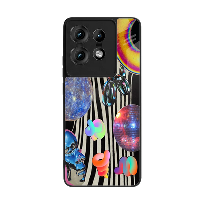 Disco Dream back phone cover | glass case for motorola edge 50 pro