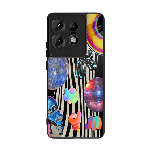 Disco Dream back phone cover | glass case for motorola edge 50 pro