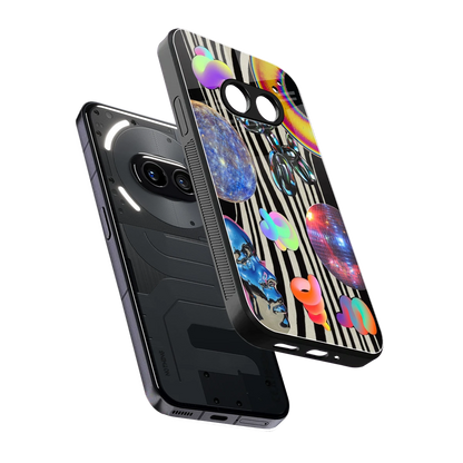 Disco Dream sleek nothing phone 2a plus cover with tempered glass back and TPU edges