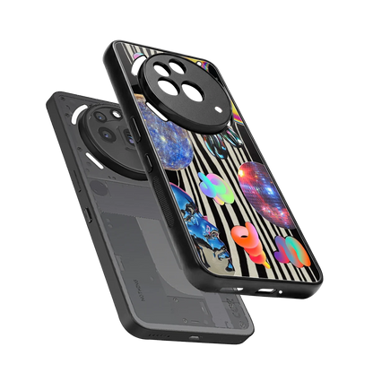 Disco Dream sleek nothing phone 3a pro cover with tempered glass back and TPU edges