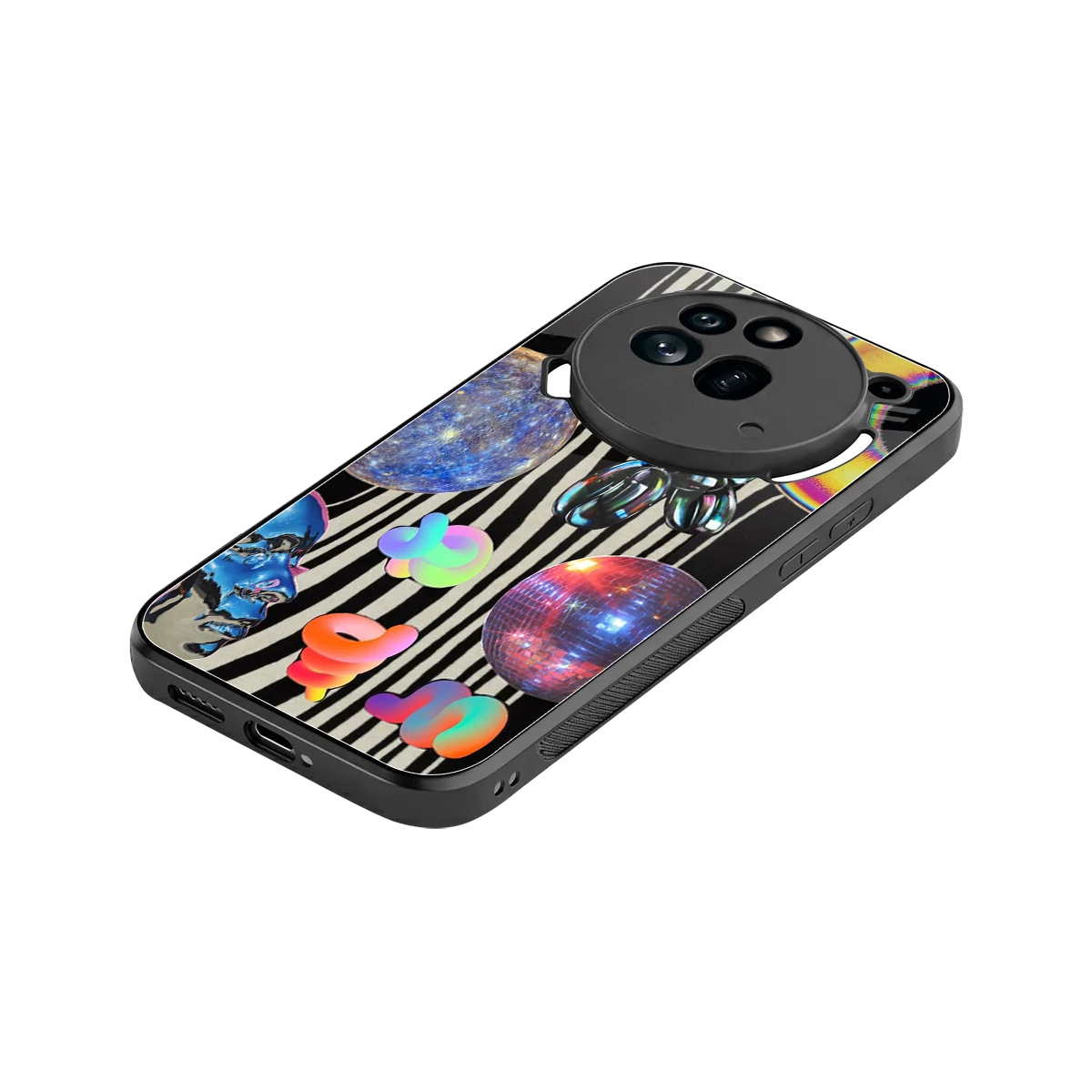 Disco Dream stylish phone case for nothing phone 3a pro | glossy glass and slim fit