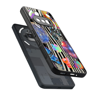 Disco Dream sleek nothing phone 3a cover with tempered glass back and TPU edges