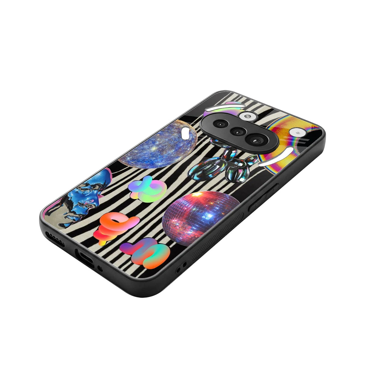 Disco Dream stylish phone case for nothing phone 3a | glossy glass and slim fit
