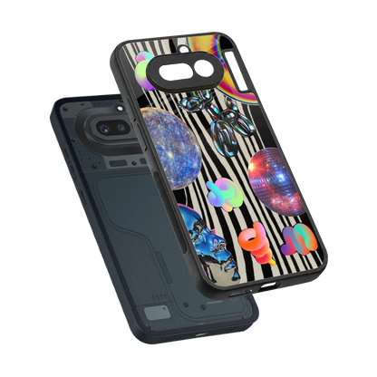 Disco Dream sleek nothing phone 4a cover with tempered glass back and TPU edges