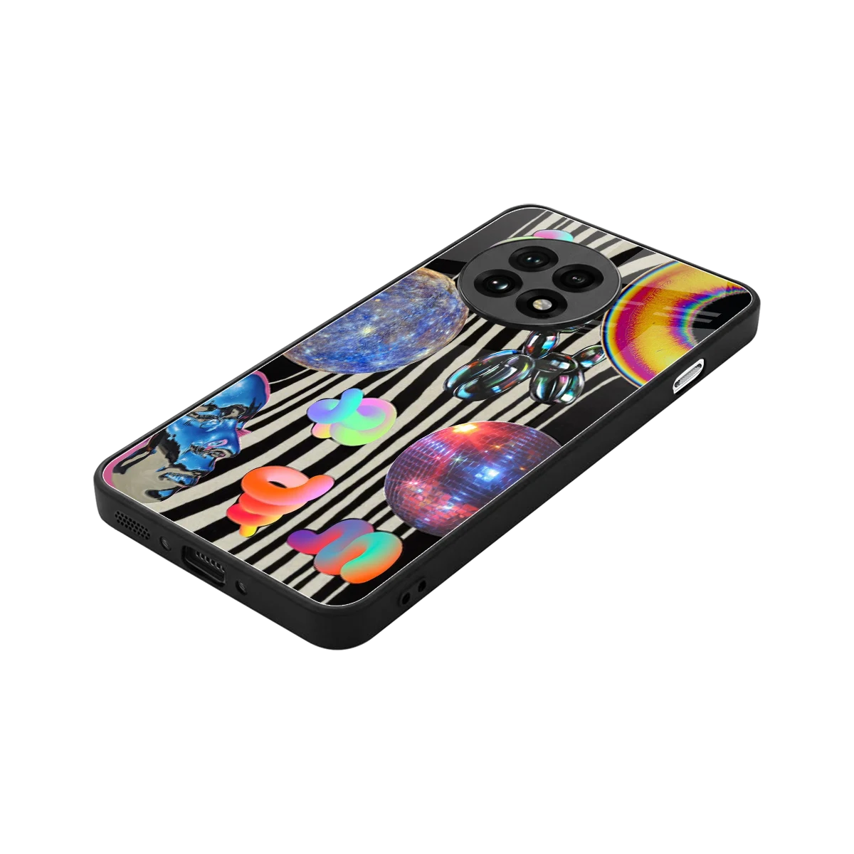 Disco Dream stylish phone case for oneplus 13r | glossy glass and slim fit