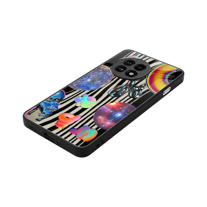 Disco Dream stylish phone case for oneplus 13r | glossy glass and slim fit