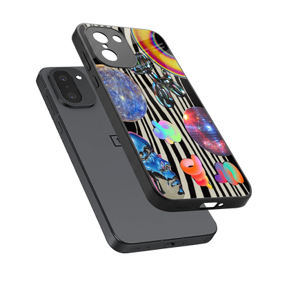 Disco Dream sleek oneplus 15r cover with tempered glass back and TPU edges