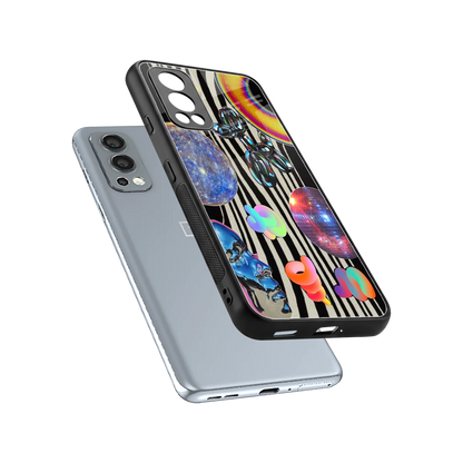 Disco Dream sleek oneplus nord 2 cover with tempered glass back and TPU edges