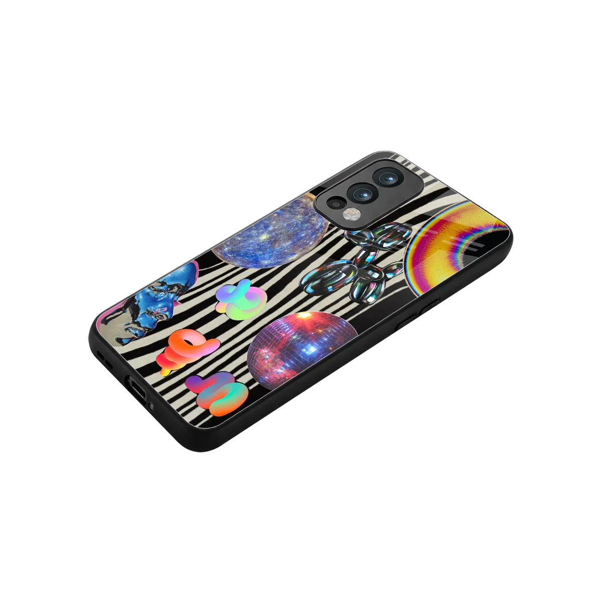Disco Dream stylish phone case for oneplus nord 2 | glossy glass and slim fit