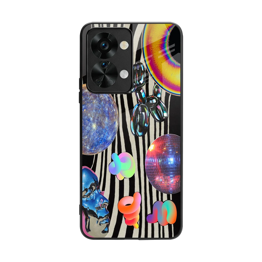 Disco Dream back phone cover | glass case for oneplus nord 2t